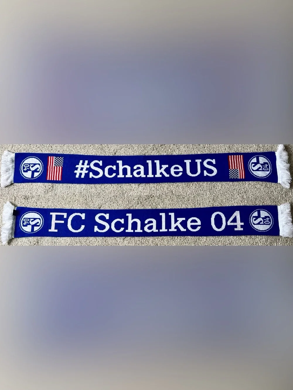 FC Schalke 04 USA Tour US Flag Soccer Scarf